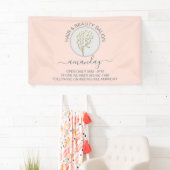 バラゴールデンロゴヘアドレッサー美しいサロンスタジオ 横断幕 (インサイチュ)