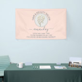 バラゴールデンロゴヘアドレッサー美しいサロンスタジオ 横断幕 (トレードショー)