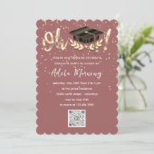 バラゴールデン紙吹雪大学院パーティーQRコード 招待状 (スタンド正面)