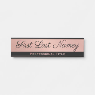 バラゴールドのエレガントなプロフェッショナルオフィスドアサイン サインプレート