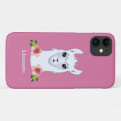 バラゴールドのラマと花 Case-Mate iPhoneケース (裏面(横))
