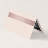 バラゴールドストライプフォイル写真Save The Date Card 名刺 (裏面)