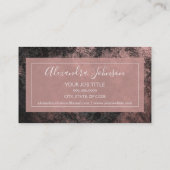 バラゴールドフォイルとブラックトレンディーまつ毛 名刺 (裏面)