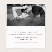 バラゴールドフォイルのスクリプト写真を保存する日付カード 名刺 (内部フラット)