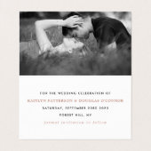 バラゴールドフォイルのスクリプト写真を保存する日付カード 名刺 (内部フラット)