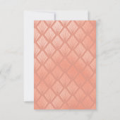 バラゴールドフォイルエレガントアールデコブライダルシャワー 招待状 (裏面)