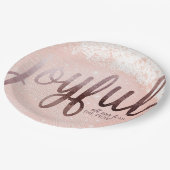 バラゴールドフォイルエレガントクリスマス ペーパープレート (アングル)