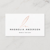 バラゴールドフォイルクイルビジネスカード コーリングカード (正面)