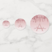 バラゴールドフォイルグリッタースパークルモノグラム コンフェッティ (裏面)