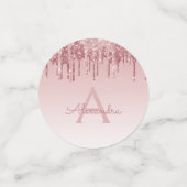 バラゴールドフォイルグリッタースパークルモノグラム コンフェッティ (スモール正面)