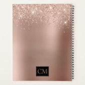 バラゴールドフォイルグリッターモノグラムヘアメイクアップ プランナー手帳 (裏面)