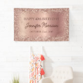 バラゴールドフォイルグリッター40thバースデースクリプト 横断幕 (インサイチュ)