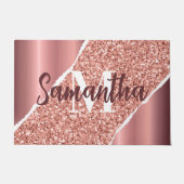 バラゴールドフォイルグリッター ドアマット (正面)