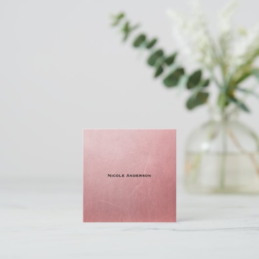 バラゴールドフォイルシャインガーリーサロンシミニマルックグラム スクエア名刺 (スタンド正面)