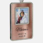 バラゴールドフォイルスウィート16写真 シルバープレートフレームオーナメント (右)