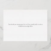 バラゴールドフォイルスクリプトグリッターサンキューカード 箔招待状 (裏面)