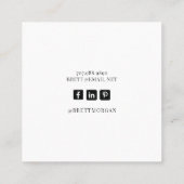 バラゴールドフォイルズリップメイクアップアーティスト スクエア名刺 (裏面)