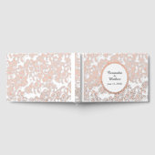 バラゴールドフォイルデイジーフローラホワイト結婚ズ ゲストブック (全面)