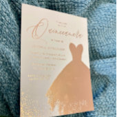 バラゴールドフォイルドレエレガントスキンセアニェラパーティー 箔招待状