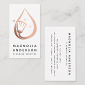 バラゴールドフォイルハウスクリーニングサービス 名刺 (正面/裏面)