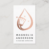 バラゴールドフォイルハウスクリーニングサービス 名刺 (正面)