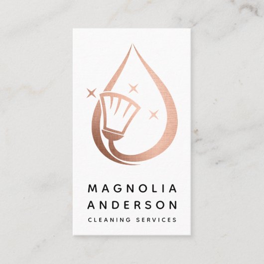 バラゴールドフォイルハウスクリーニングサービス 名刺 (正面)