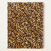 バラゴールドフォイルヒョウのブラシストローク プランナー手帳 (裏面)