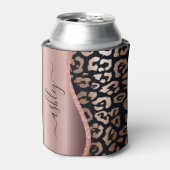 バラゴールドフォイルヒョウ柄 缶クーラー (缶正面)