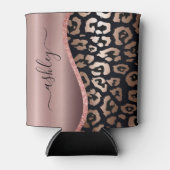 バラゴールドフォイルヒョウ柄 缶クーラー (正面)