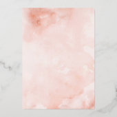 バラゴールドフォイルピンクフローラキンセアニェラ 箔招待状 (裏面)