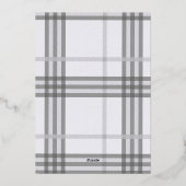 バラゴールドフォイルプレイドホリデーフォトクリスマスカード 箔シーズンカード (裏面)