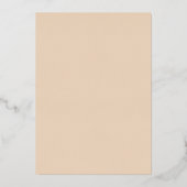 バラゴールドフォイルボホフローラブライダルシャワー 箔招待状 (裏面)