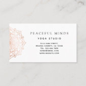 バラゴールドフォイルマンダラヨガインストラクター 名刺 (裏面)