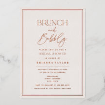 バラゴールドフォイルミニマルエレガントブライダルシャワー