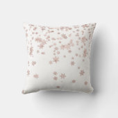 バラゴールドフォイルメタリッククリスマススノーフレーク クッション (裏面)