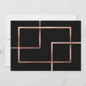 バラゴールドフォイルモダンミニマル卒業写真 案内状 (裏面)