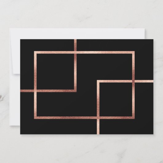 バラゴールドフォイルモダンミニマル卒業写真 案内状 (裏面)