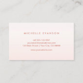 バラゴールドフォイルライン赤面ピンクグラデーションエレガント 名刺 (裏面)