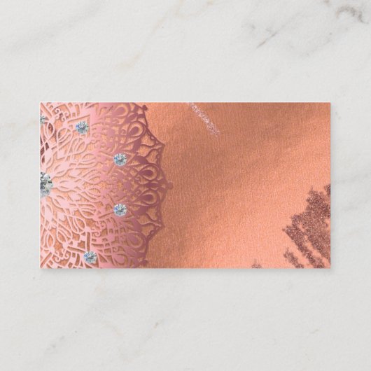 バラゴールドフォイルラグジュアリーグラムエレガントウェディング詳細 エンクロージャーカード (裏面)