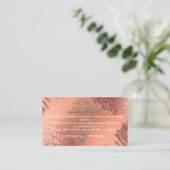 バラゴールドフォイルラグジュアリーグラムエレガントウェディング詳細 エンクロージャーカード (スタンド正面)