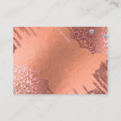 バラゴールドフォイルラグジュアリーグラムエレガントRSVP スタイリッシュ エンクロージャーカード (裏面)