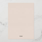 バラゴールドフォイルワイルドフラー結婚ズ 箔招待状 (裏面)