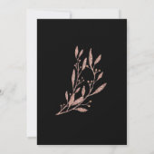 バラゴールドフォイル保存デイトカードリースブラック セーブザデート (裏面)