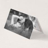 バラゴールドフォイル写真カレンダー日付カードを保存 名刺 (裏面)