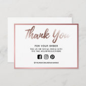 バラゴールドフォイル感謝カスタムメディアインサート (正面/裏面)