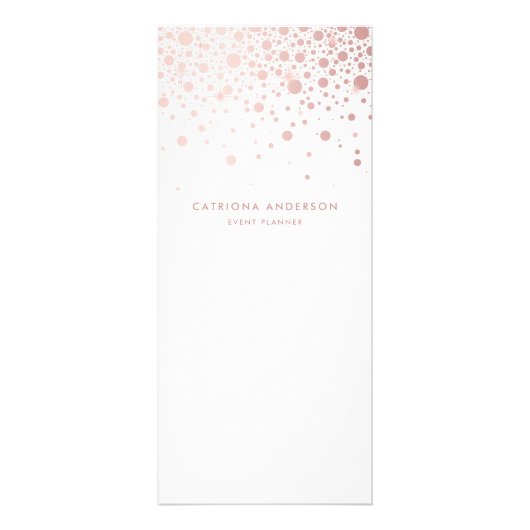 バラゴールドフォイル紙吹雪ビジネスラックカード |白 ラックカード (正面)