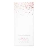 バラゴールドフォイル紙吹雪ビジネスラックカード |白 ラックカード (裏面)