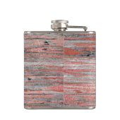 バラゴールドフォイル素朴とウッドモノグラム&イニシャル フラスク (裏面)