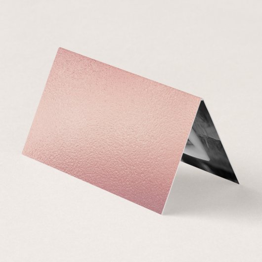 バラゴールドフォイル結婚スクリプトのサンキューカード 名刺 (裏面)