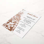 バラゴールドフォイル結婚ズドレスブライダルシャワー 箔招待状 (回転した状態)